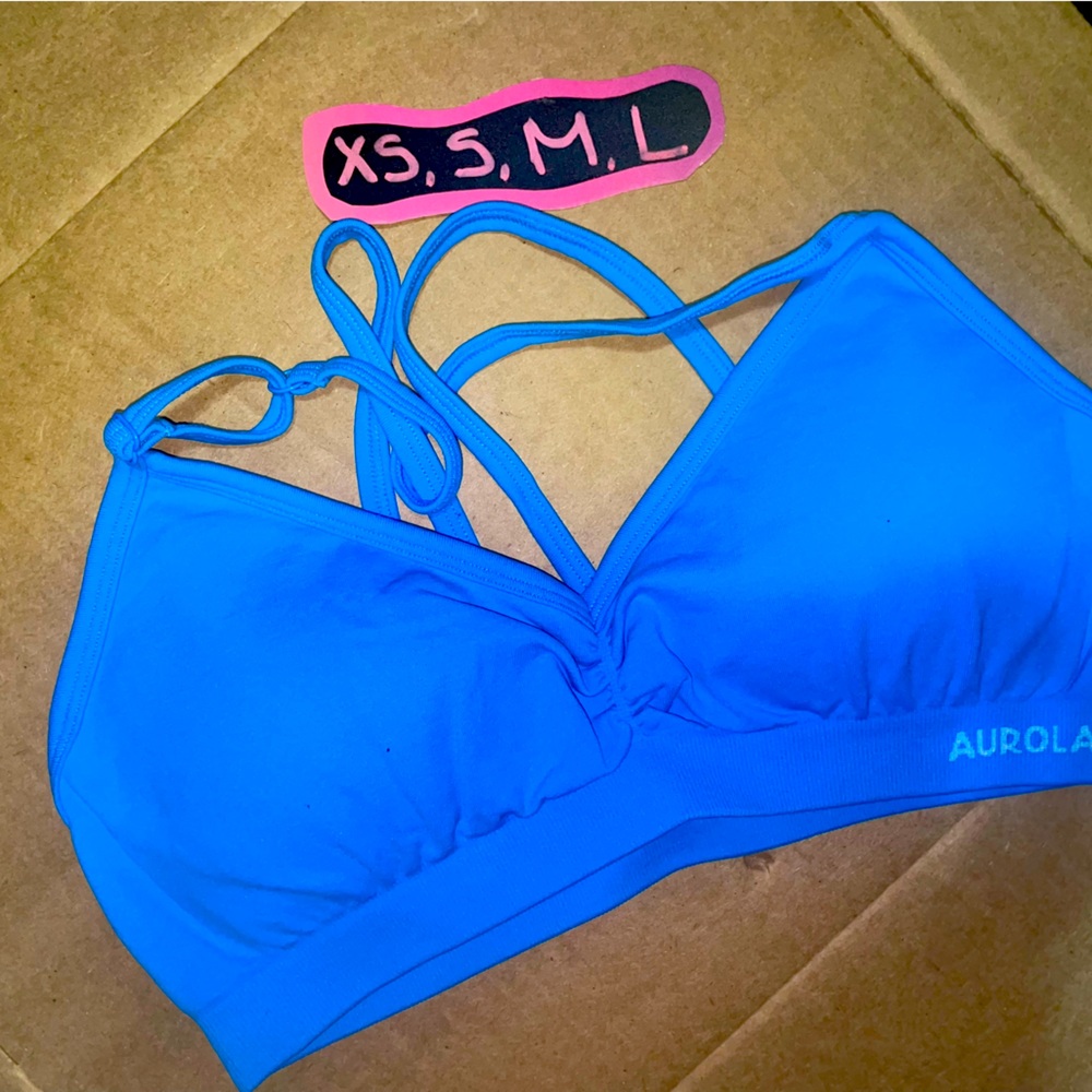 Blue Aurola seamless mercury sports bra Single pack.